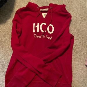 Hollister burgundy red hooded sweatshirt, size S
